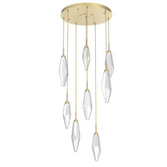 Rock Crystal LED Pendant in Gilded Brass (404|CHB0050-08-GB-CC-C01-L3)