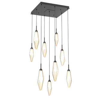 Rock Crystal LED Pendant in Matte Black (404|CHB0050-09-MB-CA-C01-L1)