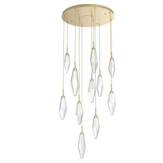 Rock Crystal LED Pendant in Gilded Brass (404|CHB0050-11-GB-CC-C01-L3)