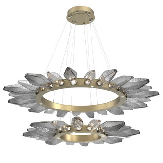 Rock Crystal LED Chandelier in Gilded Brass (404|CHB0050-2T-GB-CS-CA1-L3)