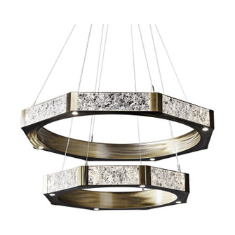 Glacier LED Chandelier in Matte Black (404|CHB0061-2B-MB-GC-CA1-L3)