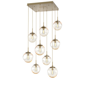 Aster Nine Light Pendant in Gilded Brass (404|CHB0062-09-GB-A-C01-E2)