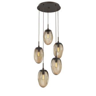 Meteo Five Light Pendant in Flat Bronze (404|CHB0063-05-FB-B-C01-E2)