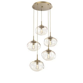 Nebula Five Light Pendant in Gilded Brass (404|CHB0064-05-GB-A-C01-E2)
