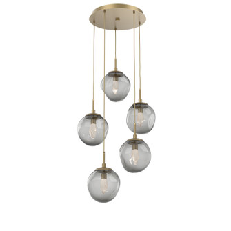 Aster LED Pendant in Gilded Brass (404|CHB0066-05-GB-GS-C01-L3)