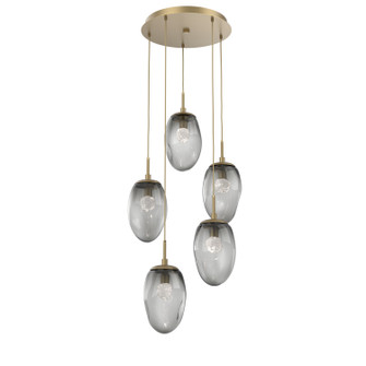 Meteo LED Pendant in Gilded Brass (404|CHB0067-05-GB-FS-C01-L3)
