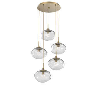 Nebula LED Pendant in Gilded Brass (404|CHB0068-05-GB-FC-C01-L1)