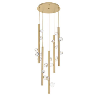 Stella LED Pendant in Gilded Brass (404|CHB0070-05-GB-CZ-CA1-L3)