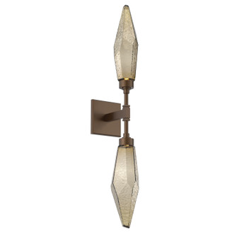 Rock Crystal LED Wall Sconce in Flat Bronze (404|IDB0050-02-FB-CB-L1)