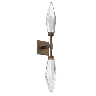 Rock Crystal LED Wall Sconce in Flat Bronze (404|IDB0050-02-FB-CC-L1)