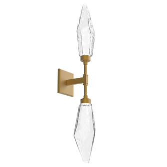 Rock Crystal LED Wall Sconce in Gilded Brass (404|IDB0050-02-GB-CC-L1)