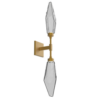 Rock Crystal LED Wall Sconce in Gilded Brass (404|IDB0050-02-GB-CS-L3)
