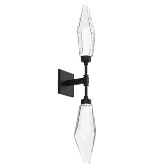 Rock Crystal LED Wall Sconce in Matte Black (404|IDB0050-02-MB-CC-L1)