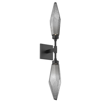 Rock Crystal LED Wall Sconce in Matte Black (404|IDB0050-02-MB-CS-L3)
