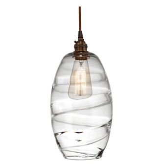 Ellisse One Light Pendant in Flat Bronze (404|LAB0035-01-FB-OC-C01-E2)