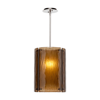 Textured Glass LED Pendant in Beige Silver (404|LAB0044-16-BS-FG-001-L3)
