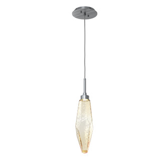 Rock Crystal LED Pendant in Gunmetal (404|LAB0050-17-GM-CA-C01-L1)