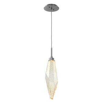 Rock Crystal LED Pendant in Gunmetal (404|LAB0050-19-GM-CA-C01-L3)