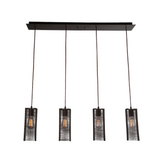 Downtown Mesh Four Light Linear Pendant in Beige Silver (404|PLB0020-04-BS-0-C01-E2)