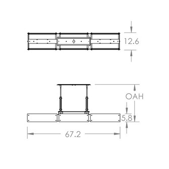 Urban Loft Nine Light Linear Chandelier in Oil Rubbed Bronze (404|PLB0026-0D-RB-IW-001-E2)