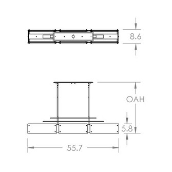 Urban Loft Six Light Linear Chandelier in Heritage Brass (404|PLB0026-0E-HB-IW-001-E2)