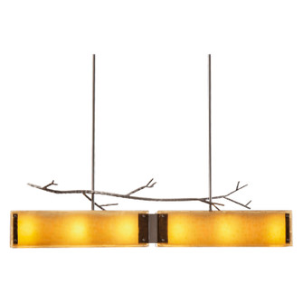 Ironwood Linear Chandelier in Gilded Brass (404|PLB0032-0A-GB-FG-001-E2)