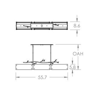 Ironwood LED Linear Suspension in Matte Black (404|PLB0032-0C-MB-SG-001-L1)