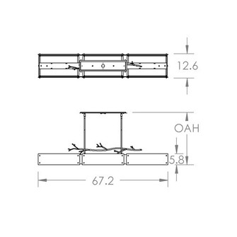 Ironwood LED Linear Suspension in Gunmetal (404|PLB0032-0D-GM-SG-001-L1)