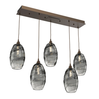 Ellisse Linear Pendant in Flat Bronze (404|PLB0035-05-FB-OS-C01-E2)