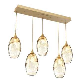 Ellisse Linear Pendant in Gilded Brass (404|PLB0035-05-GB-OA-C01-E2)
