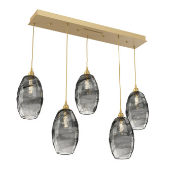 Ellisse Linear Pendant in Gilded Brass (404|PLB0035-05-GB-OS-C01-E2)