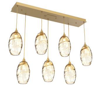 Ellisse Linear Pendant in Gilded Brass (404|PLB0035-07-GB-OA-C01-E2)