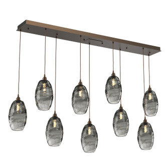 Ellisse Nine Light Pendant in Flat Bronze (404|PLB0035-09-FB-OS-C01-E2)