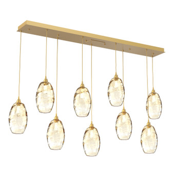 Ellisse Linear Pendant in Gilded Brass (404|PLB0035-09-GB-OA-C01-E2)