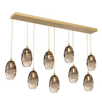 Ellisse Linear Pendant in Gilded Brass (404|PLB0035-09-GB-OB-C01-E2)