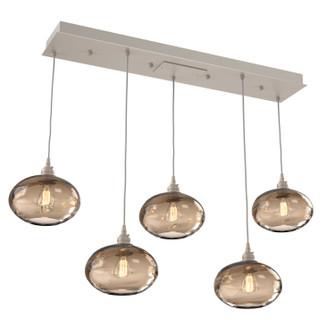 Coppa Linear Pendant in Beige Silver (404|PLB0036-05-BS-OB-C01-E2)