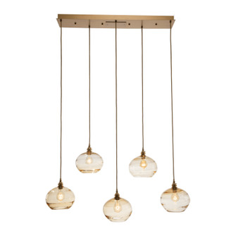 Coppa Five Light Pendant in Gilded Brass (404|PLB0036-05-GB-OB-C01-E2)