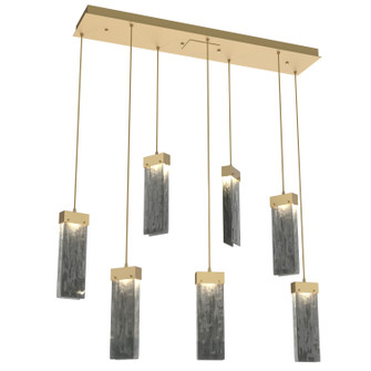 Parallel LED Pendant in Gilded Brass (404|PLB0042-07-GB-SG-C01-L3)