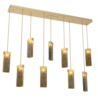 Parallel LED Pendant in Gilded Brass (404|PLB0042-09-GB-BG-C01-L1)