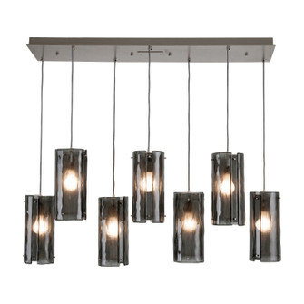 Textured Glass Five Light Pendant in Matte Black (404|PLB0044-05-MB-IW-C01-E2)