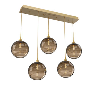Terra Linear Pendant in Gilded Brass (404|PLB0047-05-GB-OB-C01-E2)