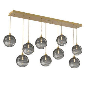 Terra Linear Pendant in Gilded Brass (404|PLB0047-09-GB-OS-C01-E2)