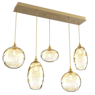 Misto Linear Pendant in Gilded Brass (404|PLB0048-05-GB-OA-C01-E2)
