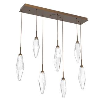 Rock Crystal LED Linear Pendant in Flat Bronze (404|PLB0050-07-FB-CC-C01-L3)