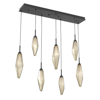 Rock Crystal LED Linear Pendant in Matte Black (404|PLB0050-07-MB-CB-C01-L3)