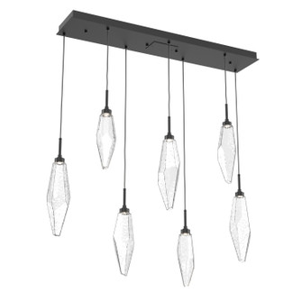 Rock Crystal LED Linear Pendant in Matte Black (404|PLB0050-07-MB-CC-C01-L3)