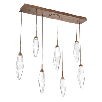 Rock Crystal LED Linear Pendant in Oil Rubbed Bronze (404|PLB0050-07-RB-CC-C01-L1)