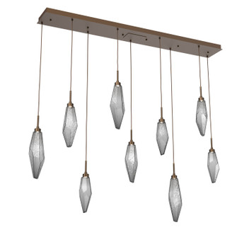 Rock Crystal LED Linear Pendant in Flat Bronze (404|PLB0050-09-FB-CS-C01-L1)