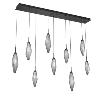Rock Crystal LED Linear Pendant in Matte Black (404|PLB0050-09-MB-CS-C01-L1)