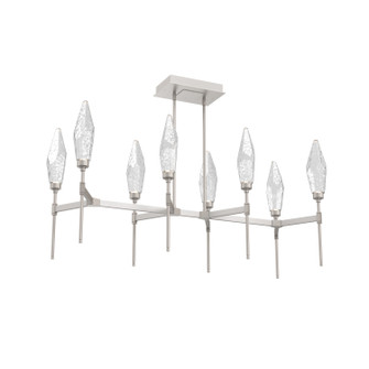 Rock Crystal LED Linear Suspension in Beige Silver (404|PLB0050-48-BS-CC-001-L3)